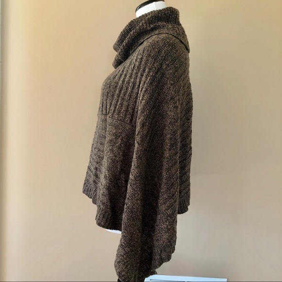 Karen Scott brown poncho sweater - Picture 3 of 8